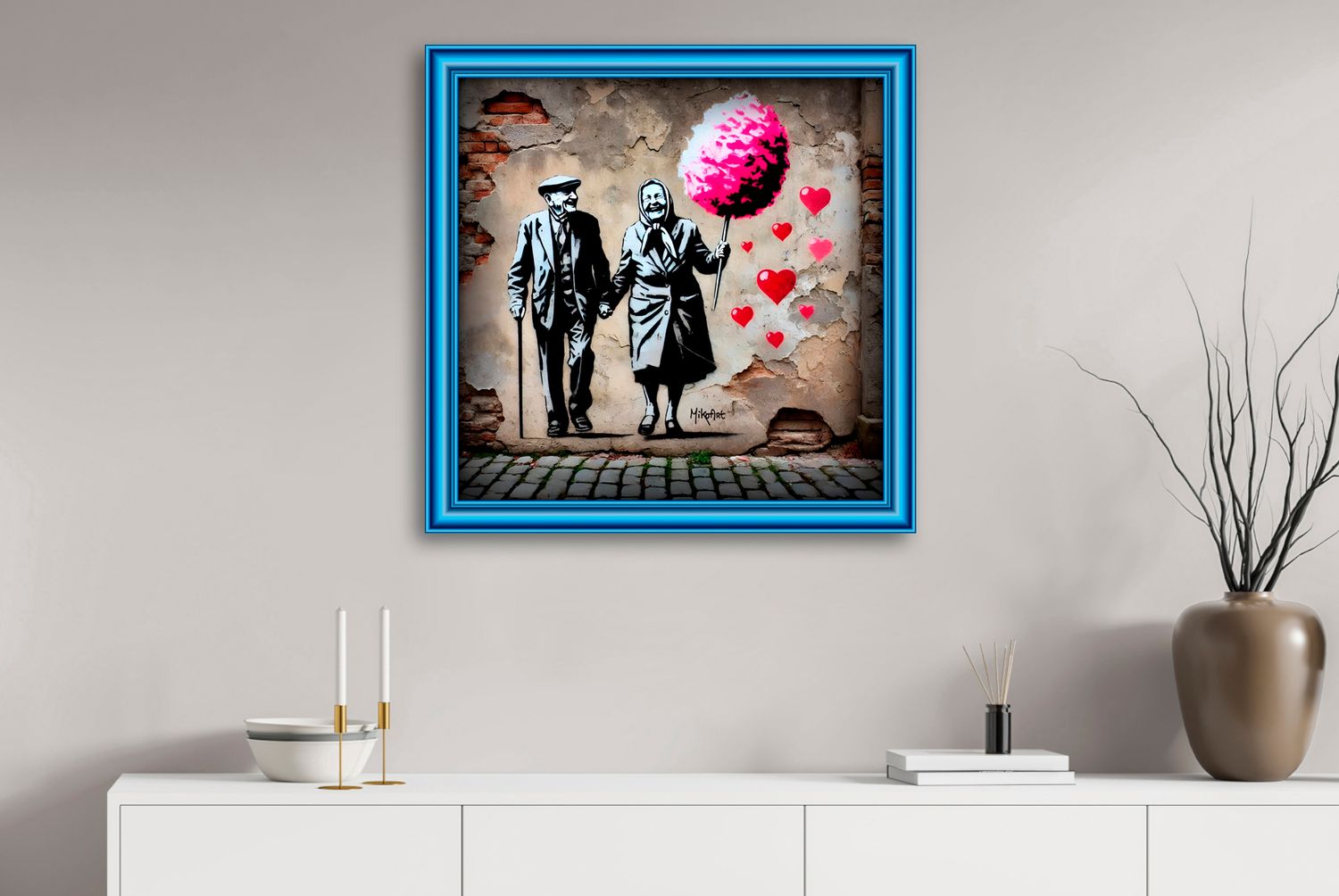 Sweet Love V – uniek Liquid Gloss® kunstwerk nr. 0360 van MikoArt — afbeelding 2
