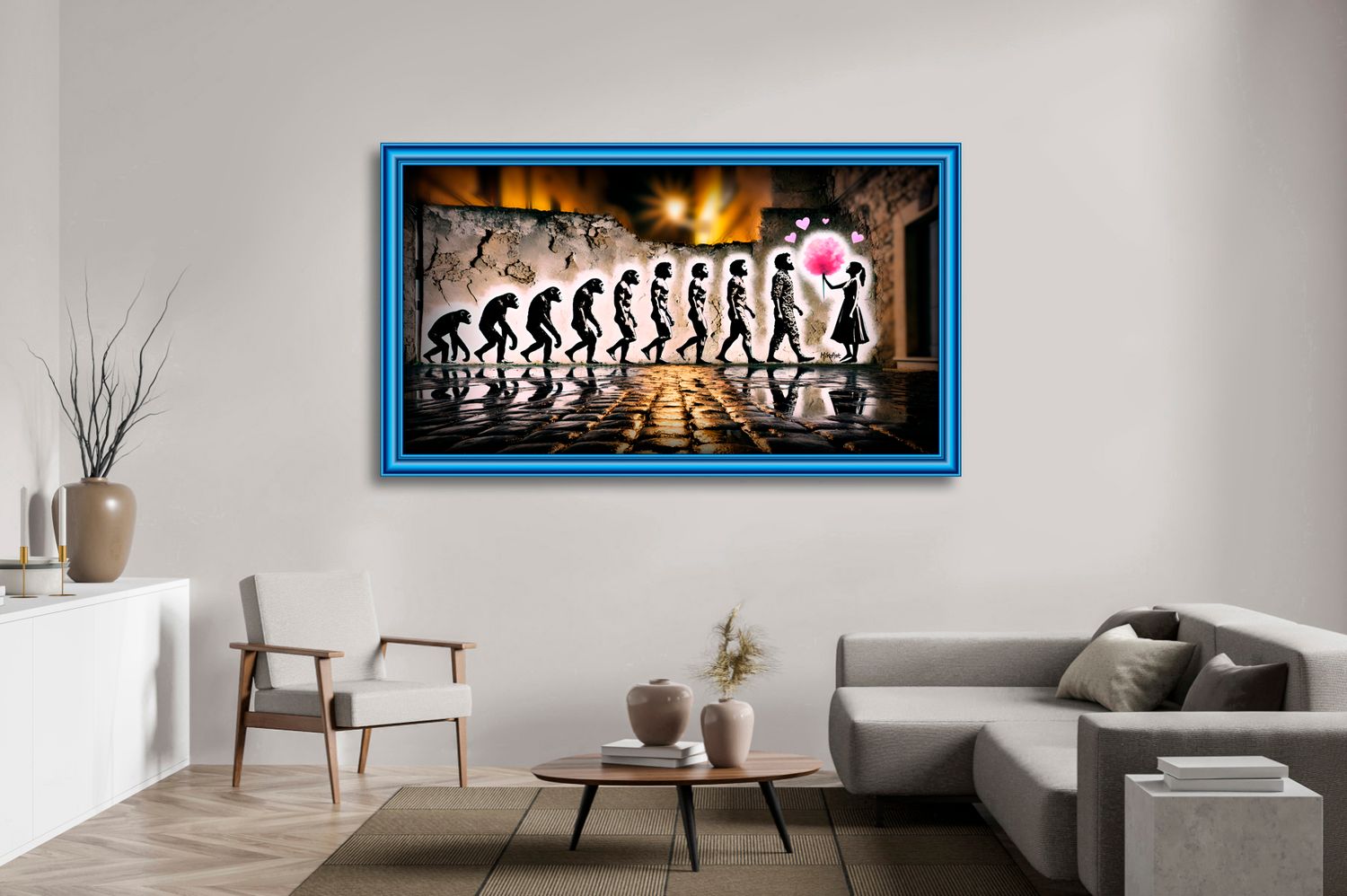 Love Evolution – uniek Liquid Gloss® kunstwerk nr. 0362 van MikoArt — afbeelding 2