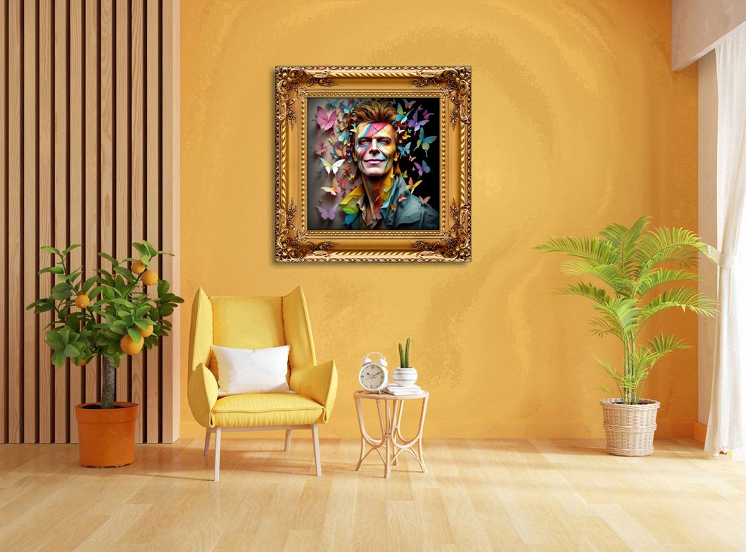 David Bowie – uniek Liquid Gloss® kunstwerk nr. 0003 van MikoArt — afbeelding 2