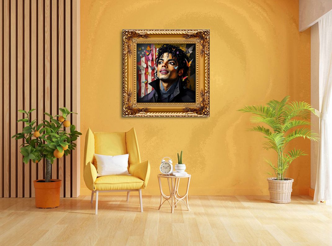 Michael Jackson – uniek Liquid Gloss® kunstwerk nr. 0008 van MikoArt — afbeelding 2