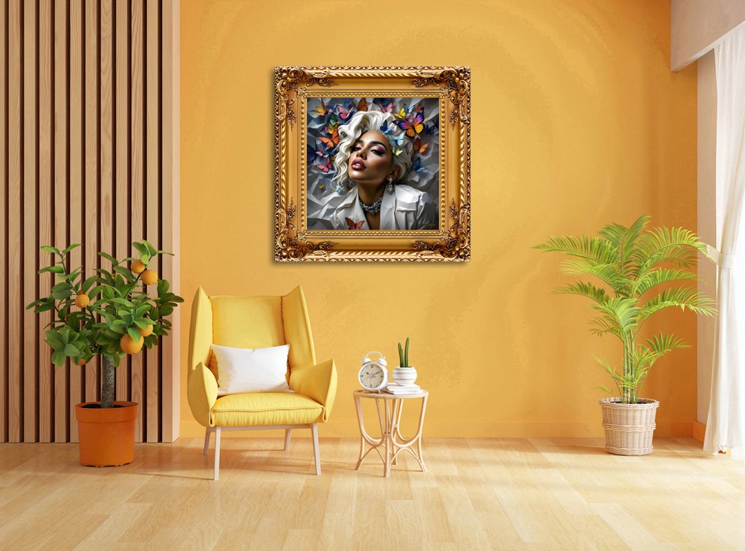 Lady Gaga – uniek Liquid Gloss® kunstwerk nr. 0009 van MikoArt — afbeelding 2
