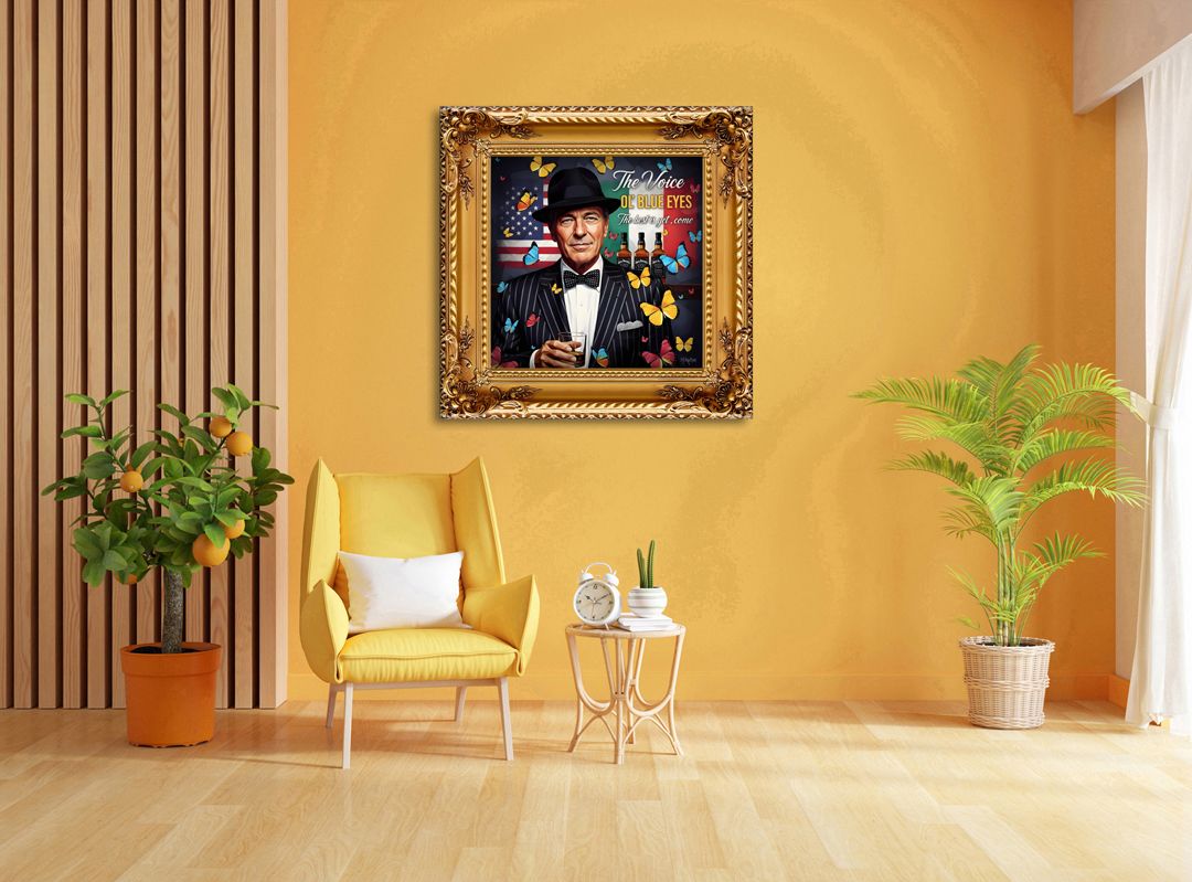 Frank Sinatra – uniek Liquid Gloss® kunstwerk nr. 0013 van MikoArt — afbeelding 2