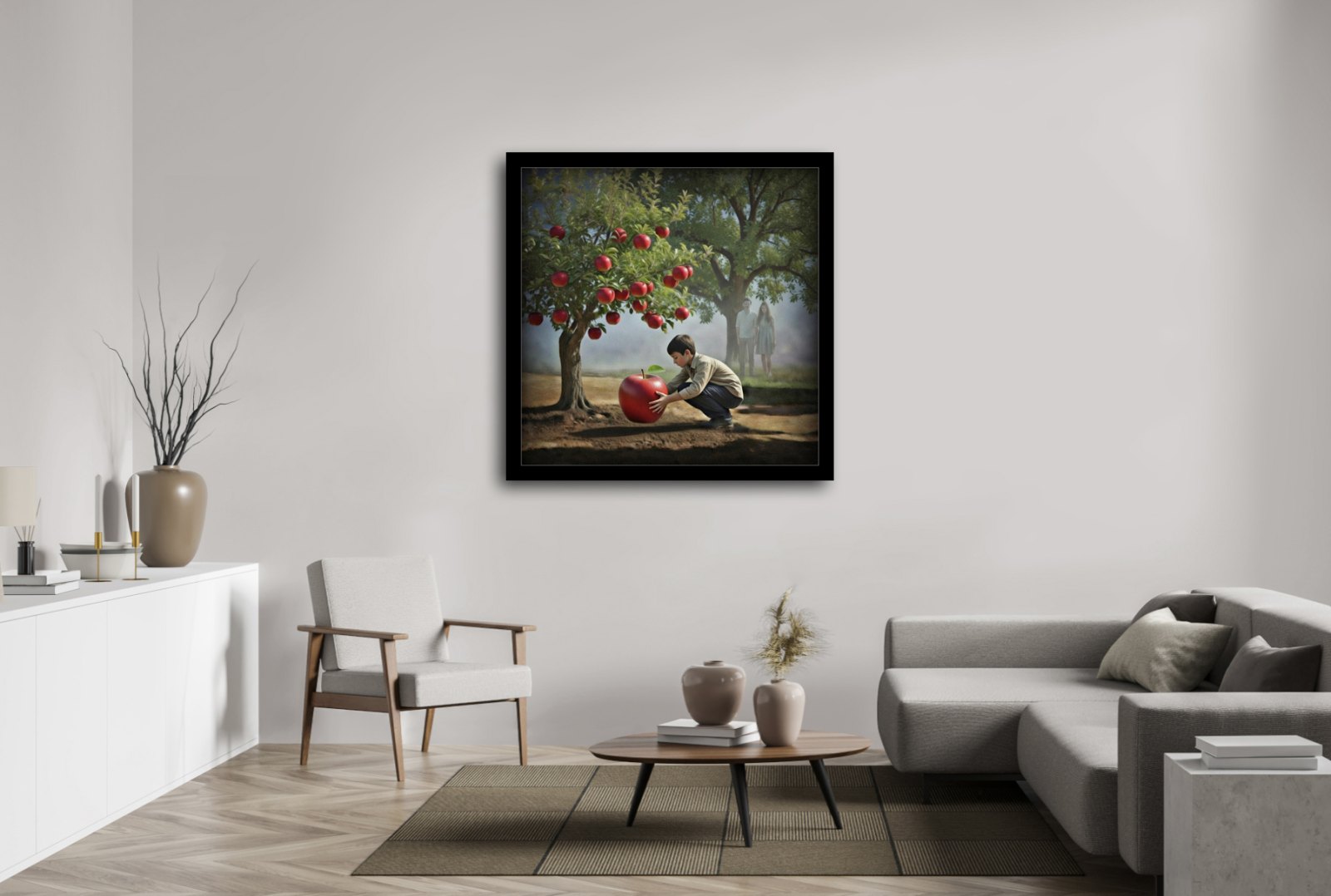 Giclée 09 | 0371 | De appel valt niet ver van de boom – uniek kunstwerk van MikoArt — afbeelding 2