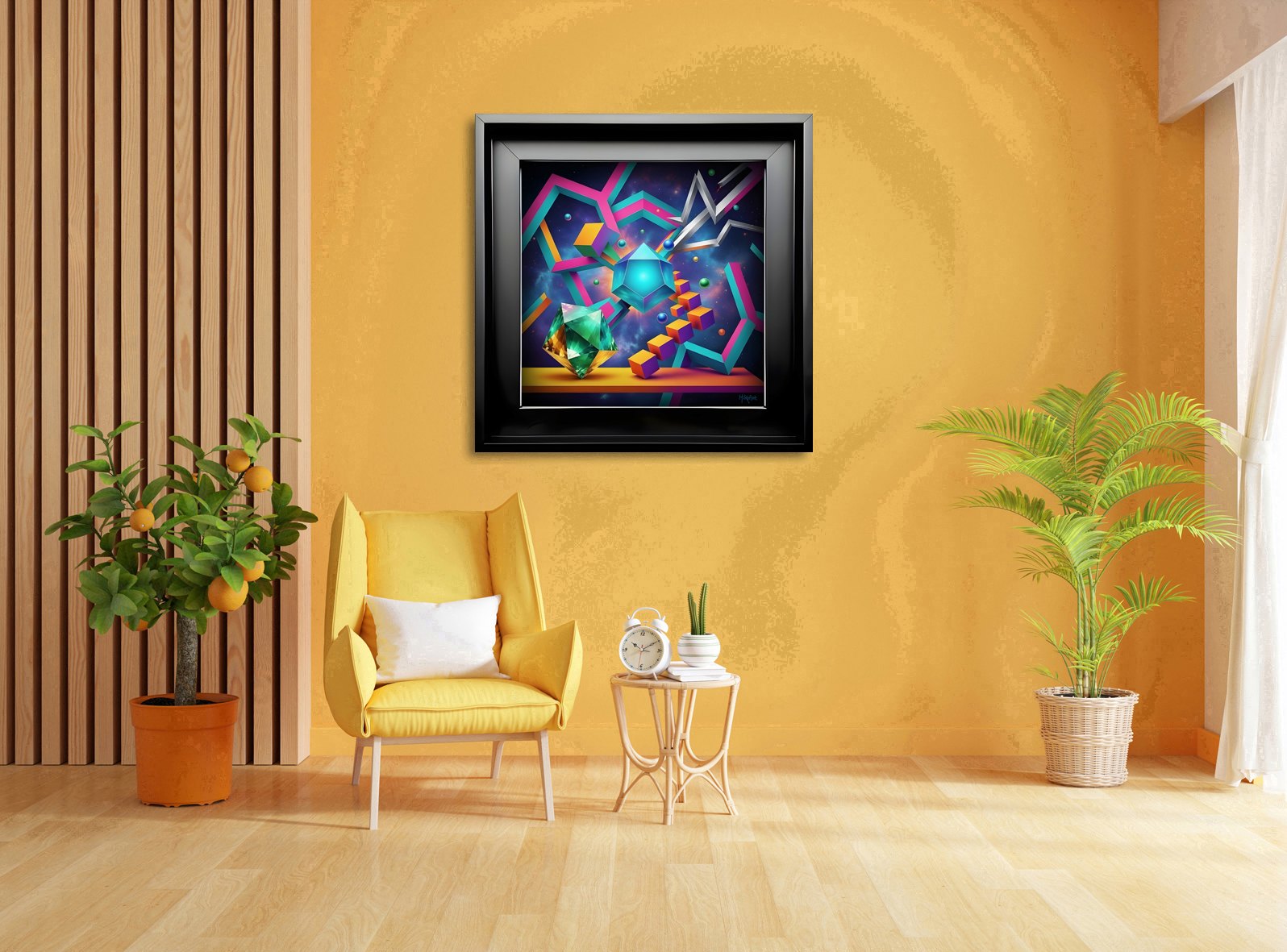 Cosmic Genesis – uniek Liquid Gloss® kunstwerk nr. 0202 van MikoArt — afbeelding 2