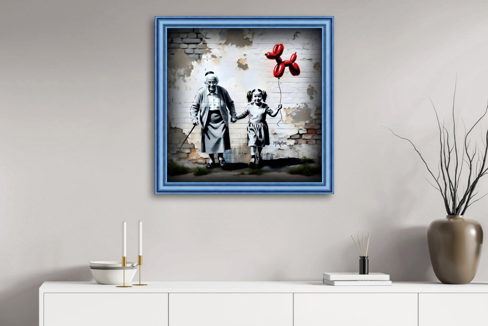 Old & Young II – uniek Liquid Gloss® kunstwerk nr. 0367 van MikoArt — afbeelding 2