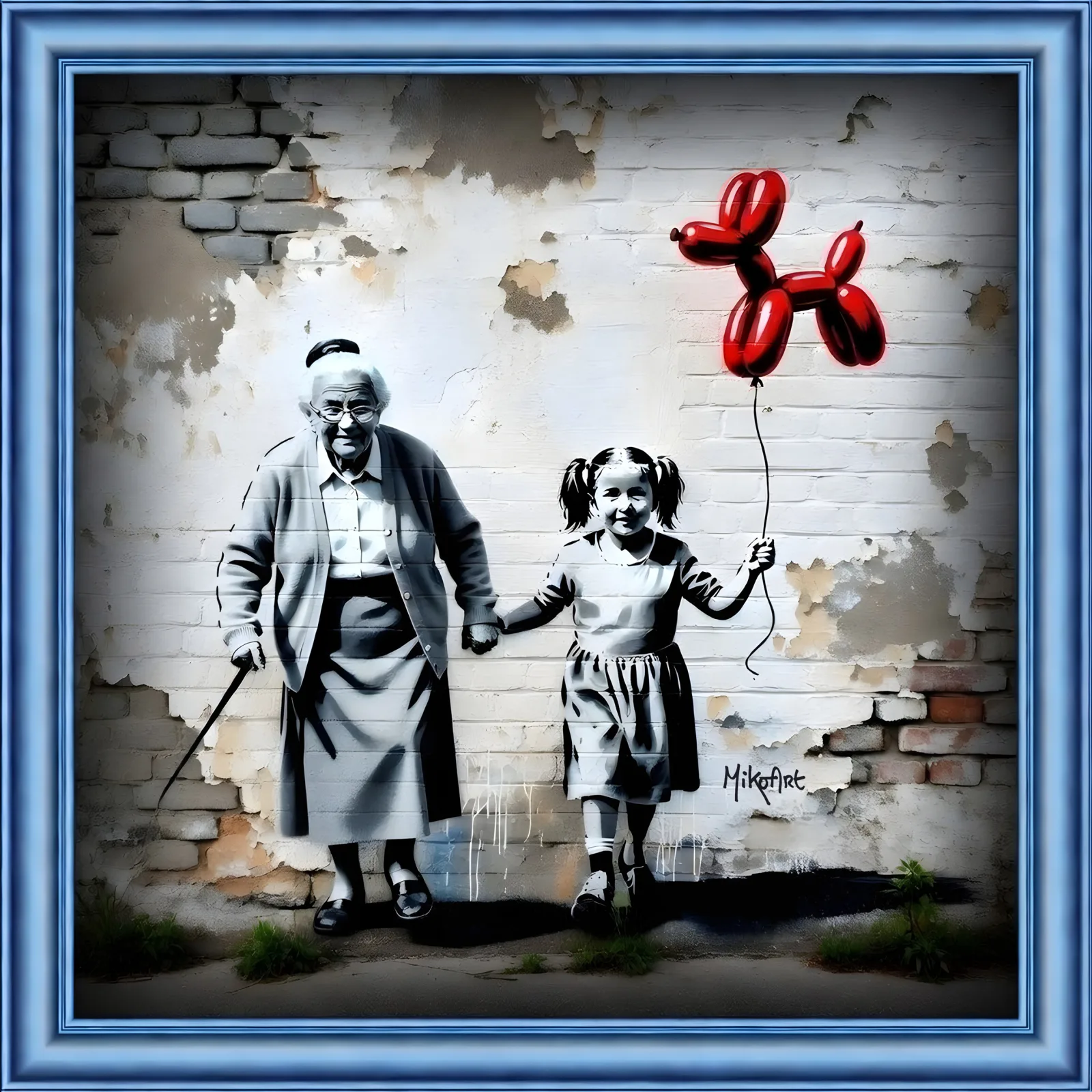 Old & Young II – uniek Liquid Gloss® kunstwerk nr. 0367 van MikoArt