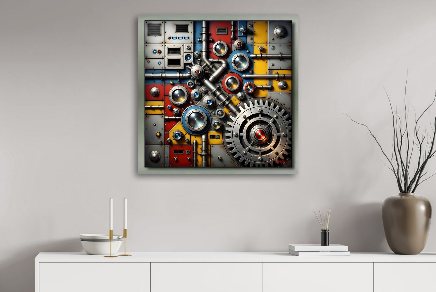Urban Machinery – uniek Liquid Gloss® kunstwerk nr. 0338 van MikoArt — afbeelding 2